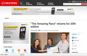 "The Amazing Race" returns for 20th edition