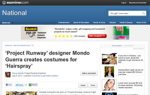 'Project Runway' designer Mondo Guerra creates costumes for 'Hairspray'