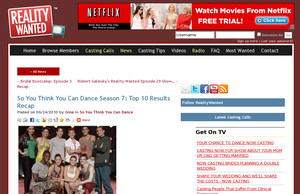 So You Think You Can Dance Season 7: Top 10 Results Recap