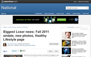 Biggest Loser news: Fall 2011 airdate, new photos, Healthy Lifestyle page