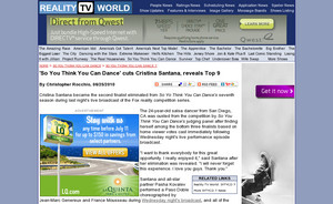 'So You Think You Can Dance' cuts Cristina Santana, reveals Top 9