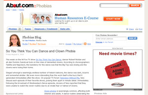 So You Think You Can Dance and Clown Phobia