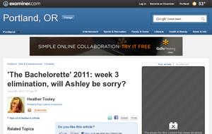 'The Bachelorette' 2011: week 3 elimination, will Ashley be sorry?