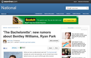 'The Bachelorette': new rumors about Bentley Williams, Ryan Park