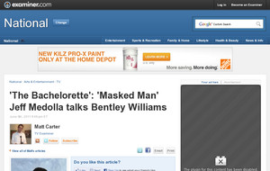 'The Bachelorette': 'Masked Man' Jeff Medolla talks Bentley Williams