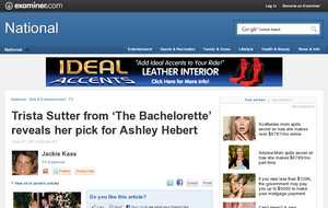 Trista Sutter from 'The Bachelorette' reveals her pick for Ashley Hebert