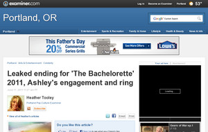 Leaked ending for 'The Bachelorette' 2011, Ashley's engagement and ring