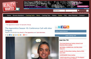 The Apprentice Season 10: Conference Call with Alex Delgado
