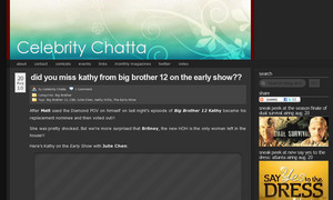Did you miss  Kathy from  Big Brother 12 on the Early Show  ...