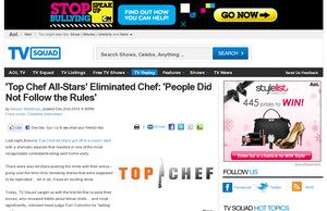 'Top Chef All-Stars' Eliminated Chef: 'People Did Not Follow the Rules'