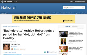 'Bachelorette' Ashley Hebert gets a period for her 'dot, dot, dot' from Bentley