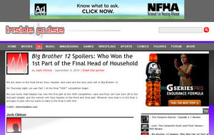 Big Brother 12 Spoilers: Who Won the 1st Part of the Final Head of Household Competition?