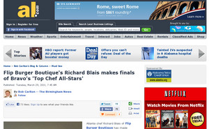 Flip Burger Boutique's Richard Blais makes finals of Bravo's 'Top Chef All-Stars' - The Birmingham News