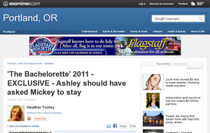 'The Bachelorette' 2011 - EXCLUSIVE - Ashley should have asked Mickey to stay