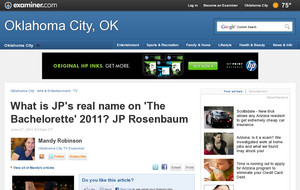 What is JP's real name on 'The Bachelorette' 2011? JP Rosenbaum