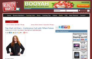 Top Chef: All Stars - Conference Call with Tiffani Faison