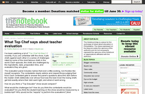 What Top Chef says about teacher evaluation
