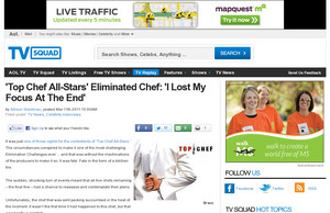 'Top Chef All-Stars' Eliminated Chef: 'I Lost My Focus At The End'