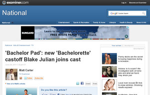 'Bachelor Pad': new 'Bachelorette' castoff Blake Julian joins cast