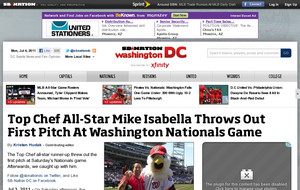 Top Chef All-Star Mike Isabella Throws Out First Pitch At Washington Nationals Game 