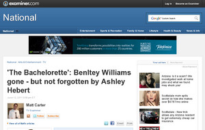 'The Bachelorette': Benltey Williams gone - but not forgotten by Ashley Hebert