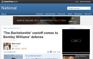 'The Bachelorette' castoff comes to Bentley Williams' defense