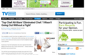 'Top Chef All-Stars' Eliminated Chef: 'I Wasn't Going Out Without a Fight'