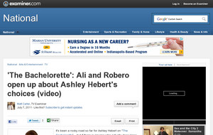 'The Bachelorette': Ali and Robero open up about Ashley Hebert's choices (video)