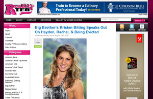 Big Brother 's Kristen Bitting Speaks Out On  Hayden , Rachel  ...