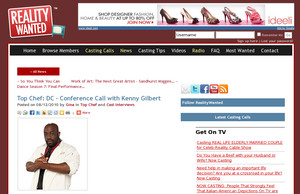 Top Chef: DC - Conference Call with Kenny Gilbert