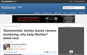 'Bachelorette' Ashley leaves viewers wondering: why keep Bentley? (week two)