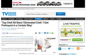 'Top Chef All Stars' Eliminated Chef: 'I Get Portrayed in a Certain Way'