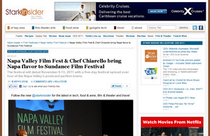Napa Valley Film Fest & Chef Chiarello bring Napa flavor to Sundance Film Festival