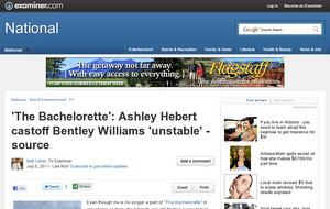 'The Bachelorette': Ashley Hebert castoff Bentley Williams 'unstable' - source