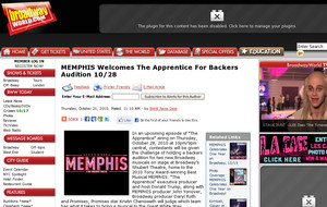MEMPHIS Welcomes The Apprentice For Backers Audition 10/28