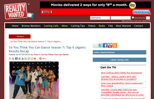 So You Think You Can Dance Season 7: Top 6 (Again) Results Recap