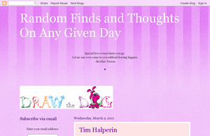 Random Finds and Thoughts On Any Given Day:  Tim Halperin