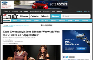 Hope Dworaczyk Says Dionne Warwick Was the C-Word on "Apprentice"