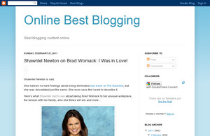 Online Best Blogging:  Shawntel Newton on Brad Womack: I Was in Love!