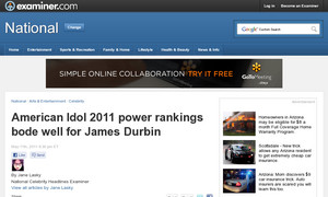 American Idol 2011 power rankings bode well for James Durbin