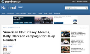 'American Idol': Casey Abrams, Kelly Clarkson campaign for Haley Reinhart