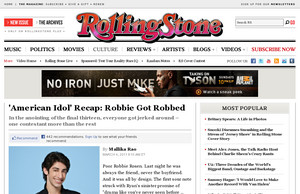 ' American Idol ' Recap:  Robbie Got Robbed | Rolling Stone Culture