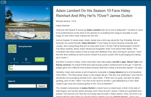 Adam Lambert On His Season 10 Fave  Haley Reinhart And Why He?s  ...