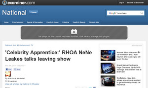 'Celebrity Apprentice:' RHOA NeNe Leakes talks leaving show