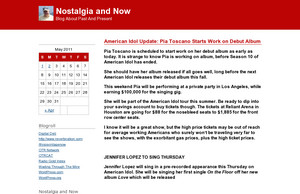 American Idol Update:  Pia Toscano Starts Work on Album &#171; Nostalgia  ...