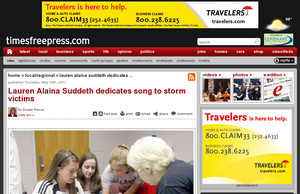 Lauren Alaina Suddeth dedicates song to storm victims  ...