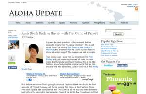 Andy South Back in Hawaii with Tim Gunn of Project Runway