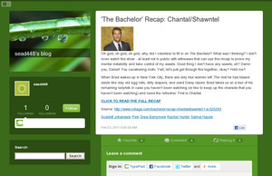 ' The Bachelor ' Recap:  Chantal /Shawntel - sead448's blog