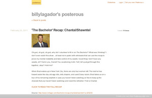 ' The Bachelor ' Recap:  Chantal /Shawntel - billylagador's posterous