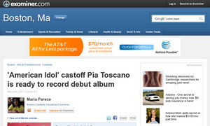 'American Idol' castoff Pia Toscano is ready to record debut album